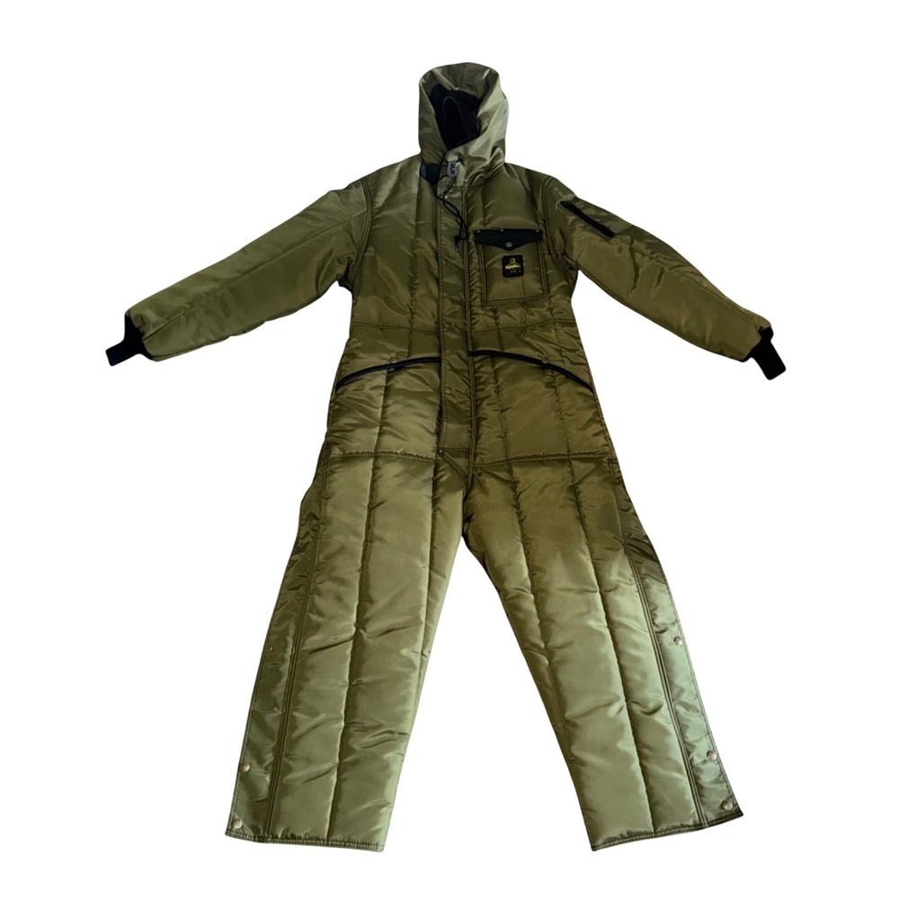 RefrigiWear Men's Iron-Tuff Insulated Coveralls Sage Green Medium Short